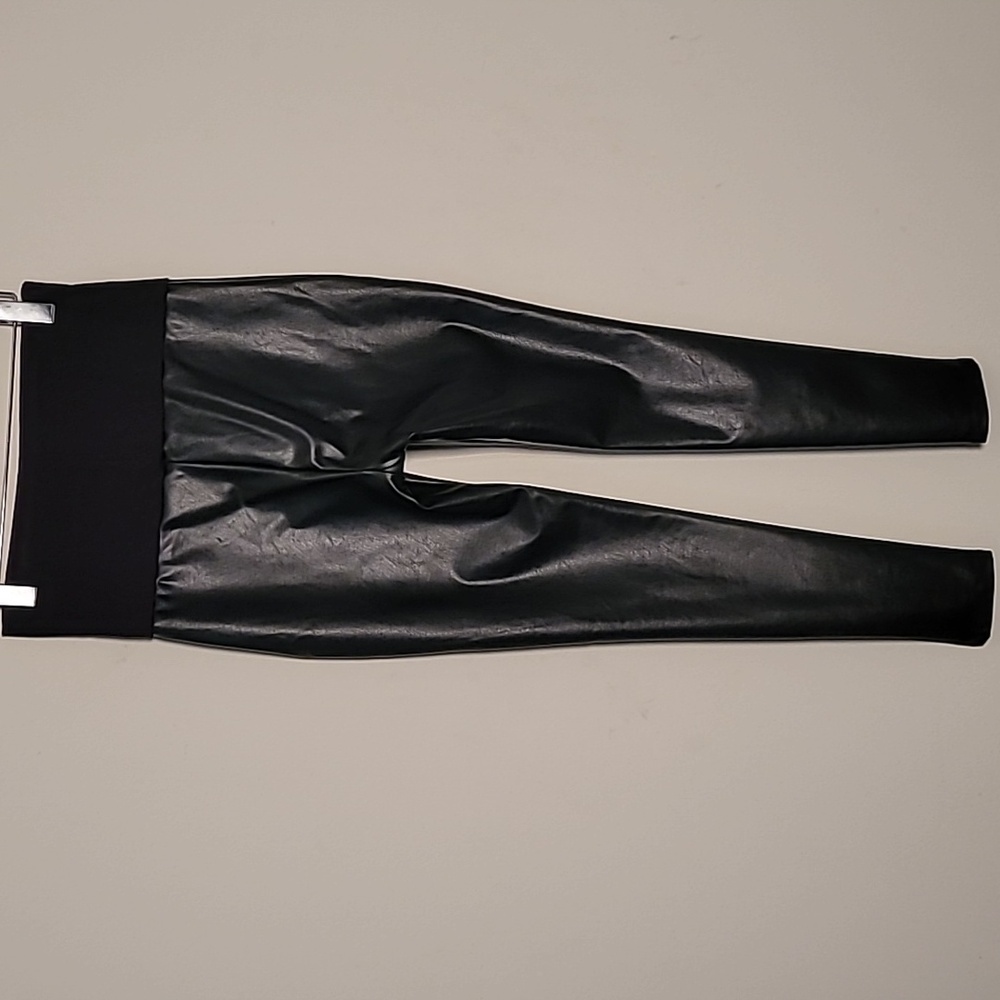 Hatch The Vegan stretch leather legging Sz XS Black Maternity - Picture 5 of 8